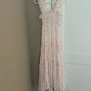 Floral Pink Maxi Dress